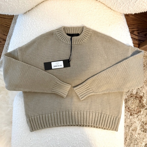 NWT Jenni Kayne Chloe Crewneck in Wheat - Picture 6 of 7
